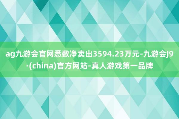 ag九游会官网悉数净卖出3594.23万元-九游会J9·(china)官方网站-真人游戏第一品牌