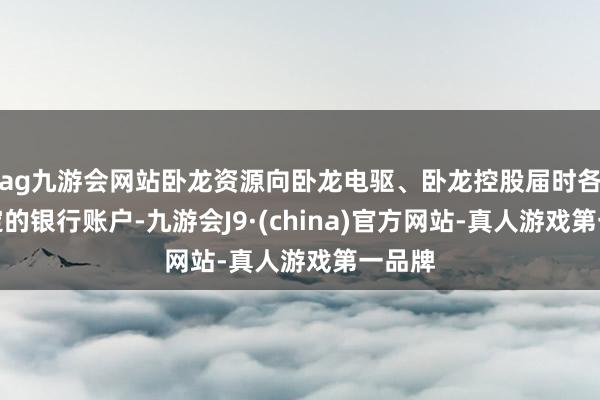 ag九游会网站卧龙资源向卧龙电驱、卧龙控股届时各自指定的银行账户-九游会J9·(china)官方网站-真人游戏第一品牌